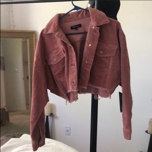 Rose colored corduroy jacket